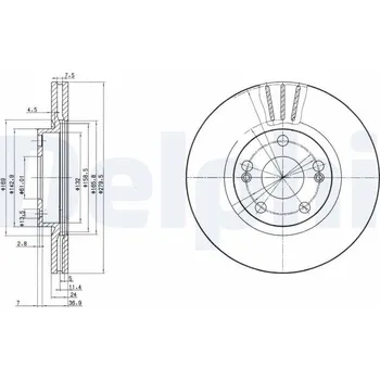 Brzdový kotouč Brzdový kotouč DELPHI BG2697