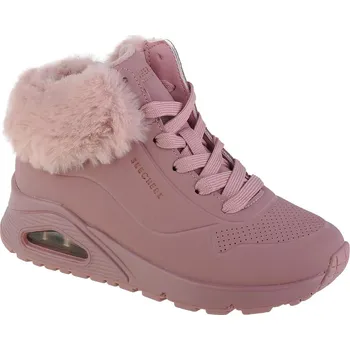 Dívčí obuv Růžové dívčí kotníkové tenisky s kožíškem Skechers Uno - Fall Air 310539L-MVE Velikost: 34