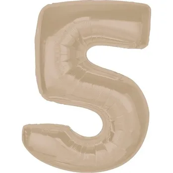 Godan Balónek fóliový číslo 5 matný latte 92cm