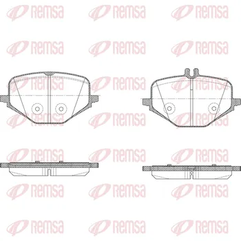 Brzdová destička Sada brzdových destiček, kotoučová brzda REMSA 1913.00