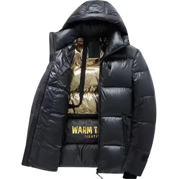 Pánský zimní kabát Pánská zimní bunda ND787 Barva: Černá, Velikost: 4XL