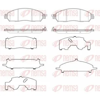 Brzdová destička Sada brzdových destiček, kotoučová brzda REMSA 1612.24