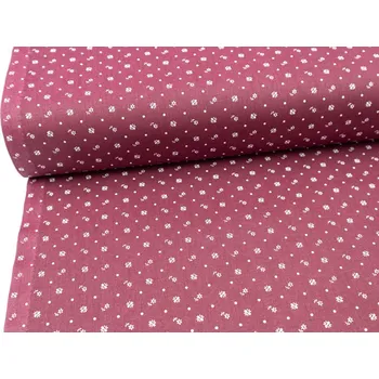 Mirtex Plátno HERA 120/214056-6 Kvítka hnědá Renforce šíře 142cm Zbytková metráž