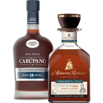 Rum Set Admiral Rodney HMS Royal Oak Rum + Carúpano Reserva Limitada 18 1,4l (set 1 x 0.7 l, 1 x 0.7 l)