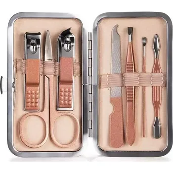 SURTEP, s. r. o. Manikúrní sada dámská De-luxe 7 ks / zlatá-růžová