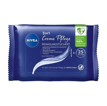 Hygienický ubrousek Nivea Čisticí ubrousky 25ks 3in1 Creme Care