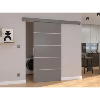 Interiérové dveře Posuvné dveře Biella - 106 cm s tlumeným dojezdem Barva: Šedá