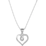Beneto Stříbrný náhrdelník se srdíčkem AGS495/47 (řetízek, přívěsek) + 2 měsíce na vrácení zboží