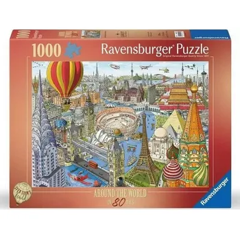 Puzzle Puzzle Cesta kolem světa za 80 dní 1000 dílků