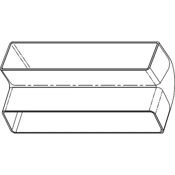 Příslušenství pro digestoř DOMUS systém 150 koleno 90° ploché vertikální