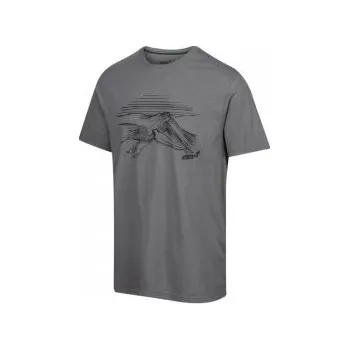 Pánské tričko Inov-8 GRAPHIC TEE "HELVELLYN" M grey S; Šedá triko