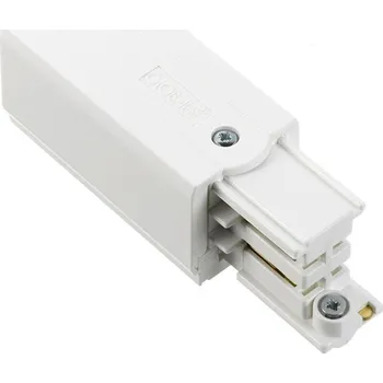 Příslušenství pro svítidlo Nordic Aluminium Levá napájecí koncovka pro třífázové lišty XTS11-3- white