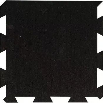 Venkovní dlažba Černá gumová modulová puzzle dlažba (okraj) FLOMA FitFlo SF1050 - 50 x 50 x 0,8 cm