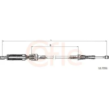 Tažné lanko, ruční převodovka COFLE 92.12.7251