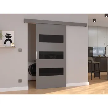 Interiérové dveře Posuvné dveře Ares - 106 cm s tlumeným dojezdem Barva: Šedá