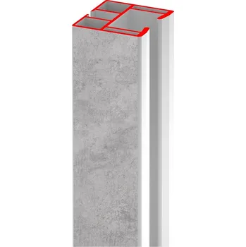 Interiérové dveře Exclusive Vodicí lišta pro shrnovací dveře, 1800 × 26 mm, plast, beton DVE02200EXVL