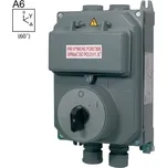 SEZ S25 JI 9551 A6 Vačkový spínač v hliníhové skříni s pojistkami rozběhový spínač 25A, 0-Y-troj. (SEZ S25 JI 9551 A6)