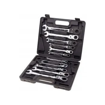 Sada očkoplochých ráčnových klíčů s kloubem (12ks)- JTY-2007A