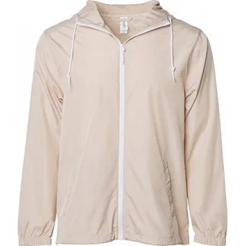 Pánská bunda Independent Pánská lehká voděodolná větrovka s vysokým límcem Barva: khaki - bílá, Velikost: M NP700