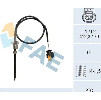 Čidlo automobilu Čidlo, teplota výfukových plynů FAE 68039