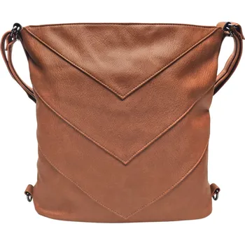 Kabelka Velká středně hnědá kabelka a batoh 2v1 Gloria