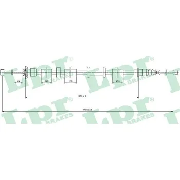 Lanko parkovací brzdy Tažné lanko, parkovací brzda LPR C0520B