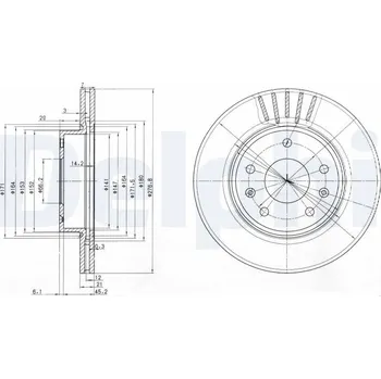 Brzdový kotouč Brzdový kotouč DELPHI BG3702C
