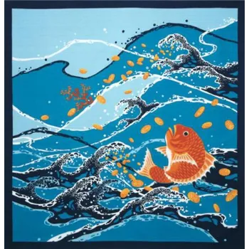 Šátek Japonský šátek Furoshiki 45 x 45 cm Umi (Moře)