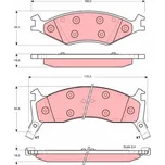 Sada brzdových destiček, kotoučová brzda TRW GDB3123
