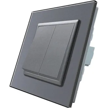 vypínač WELAIK vypínač mechanický dvojitý ř.5 A721DS-tmavě šedý