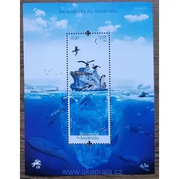 Poštovní známka Portugalsko ** aršík Bl 476, 200. výročí objevení Antarktidy, r. 2021