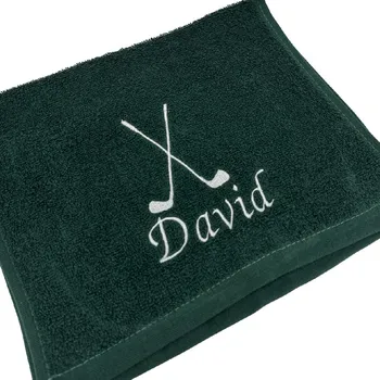 Ručník Ručník na golf s vlastním jménem nebo textem Barva: Tmavě modrá, Velikost ručníku: 50x100cm