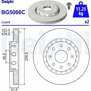 Brzdový kotouč Brzdový kotouč DELPHI BG5066C