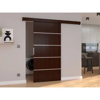 Interiérové dveře Posuvné dveře Biella - 106 cm s tlumeným dojezdem Barva: Wenge