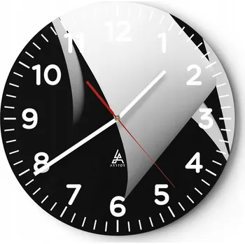 Hodiny Kuchyňské nástěnné hodiny 30x30 3D Moderní skleněné hodiny do obýváku Tiché