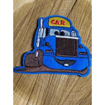 Textilní nažehlovací páska Nažehlovačka nákladní auto barva modrá