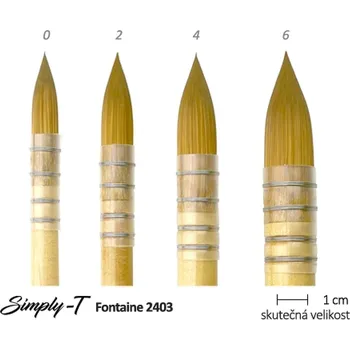 Umělecký štětec Štětec Simply-T Fontaine - quill Velikost štětce: 5/0