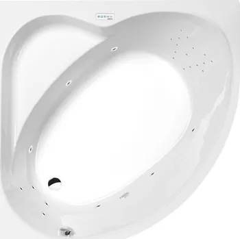 Vana SIRIUS hydromasážní vana, 130x130x43cm, Highline Hydro, chrom