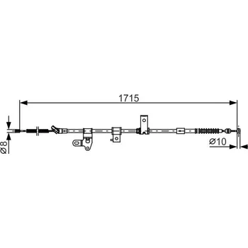 Lanko parkovací brzdy Tažné lanko, parkovací brzda BOSCH 1 987 482 348