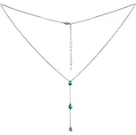 Silvego Stříbrný náhrdelník Gryn se zelenými zirkony Brilliance Zirconia MSS1023NG + 2 měsíce na vrácení zboží