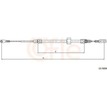 Brzdový systém Tažné lanko, parkovací brzda COFLE 10.9884