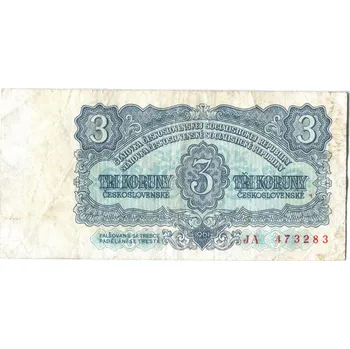 ČESKOSLOVENSKO. 3 koruny 1961. Série JA Hej. 98.