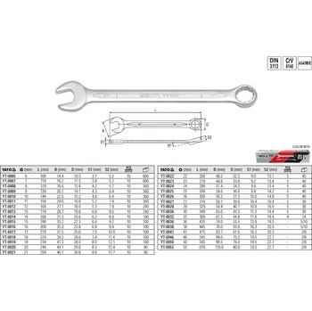 Klíč Klíč očkoplochý metrický 17mm CrV YATO kvalitní, průmyslový DIN 3113 YT-0017