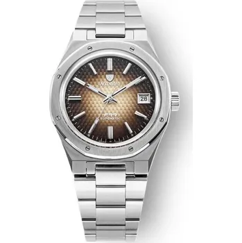 Hodinky Nivada Grenchen F77 Brown Smoked Date 69002A77 - Bracelet + 5 let záruka a dárek ZDARMA