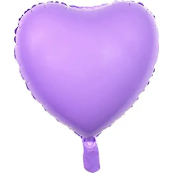 Balónek Balón Srdce fialový MATNÝ 45 cm