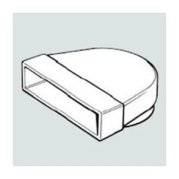 Příslušenství pro digestoř DOMUS systém 100 koleno 90° přechod ploché/kulaté
