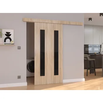 Interiérové dveře Posuvné dveře Hers - 96 cm s tlumeným dojezdem Barva: dub Sonoma