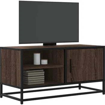 Televizní stolek vidaXL TV skříňka 80 x 34,5 x 40 cm kompozitní dřevo a kov [848820] Barva: hnědý dub