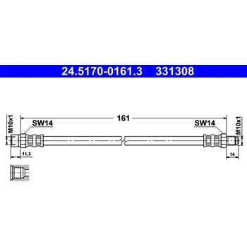 Brzdová hadice Brzdová hadice ATE 24.5170-0161.3