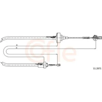 Spojkové lanko Tažné lanko, ovládání spojky COFLE 11.2871